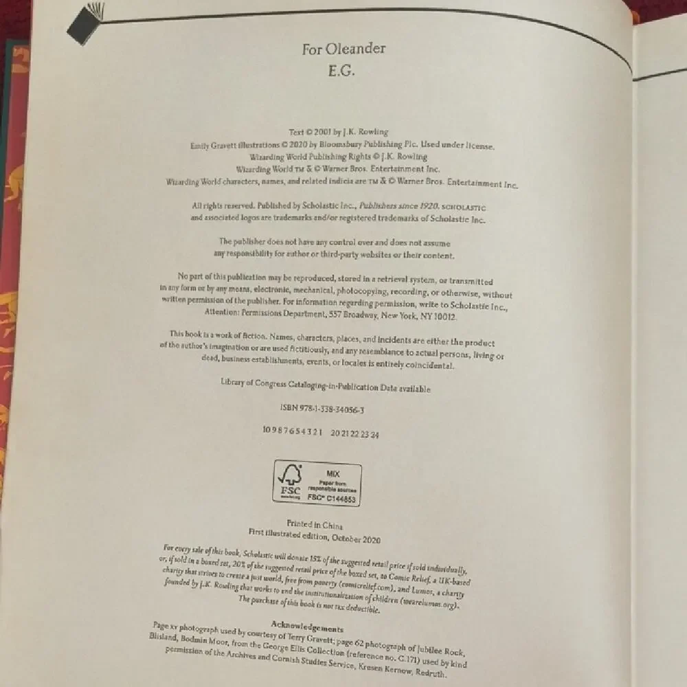 Harry Potter, Quidditch Through the Ages Book, EUC